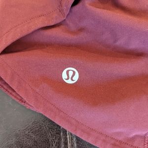 Lululemon athletica maroon colored size 4 shorts with back zipper pock